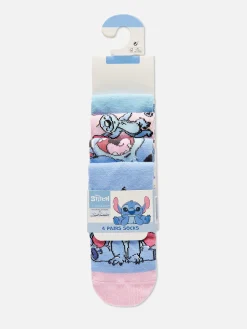 Lot De 4 Paires De Socquettes Disney Stitch|Primark