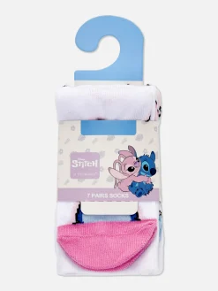 Lot De 7 Paires De Socquettes Disney Lilo & Stitch Angel|Primark Outlet