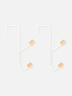 Lot De 2 Porte-manteaux à Bouton En Bois|Primark New