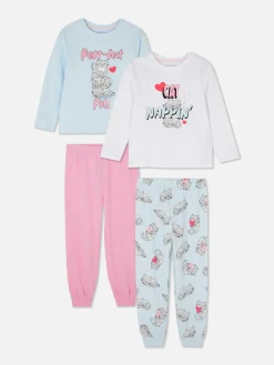 Lot De 2 Pyjamas Longs à Motif Chat|Primark Hot