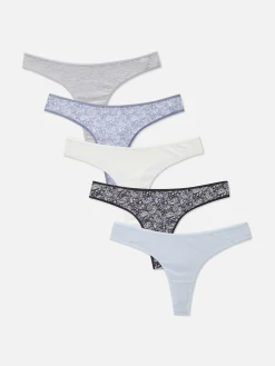 Lot De 5 Strings à Motifs Pour Tous Les Jours|Primark Sale