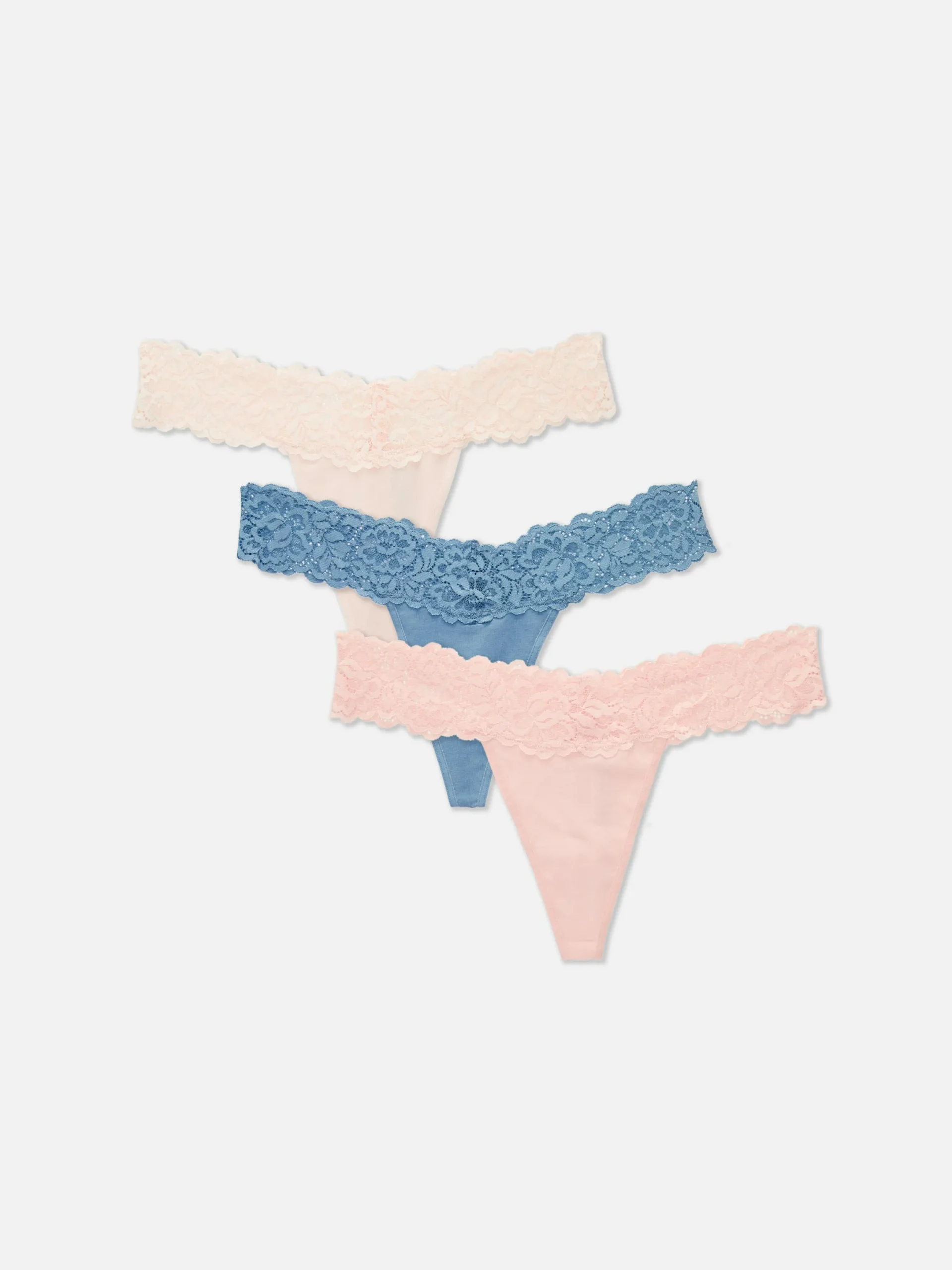 Lot De 3 Strings Bandeau En Dentelle|Primark Best