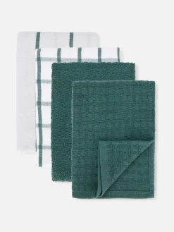 Lot De 4 Torchons En Coton éponge|Primark