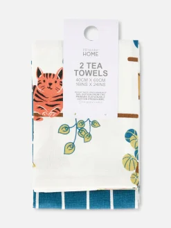 Lot De 2 Torchons Imprimés|Primark