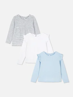 Lot De 3 T-shirts à Manches Longues|Primark New