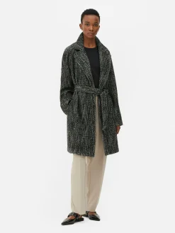 Manteau à Chevrons Avec Ceinture|Primark