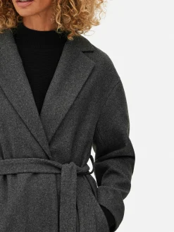 Manteau Cache-cœur à Ceinture|Primark New