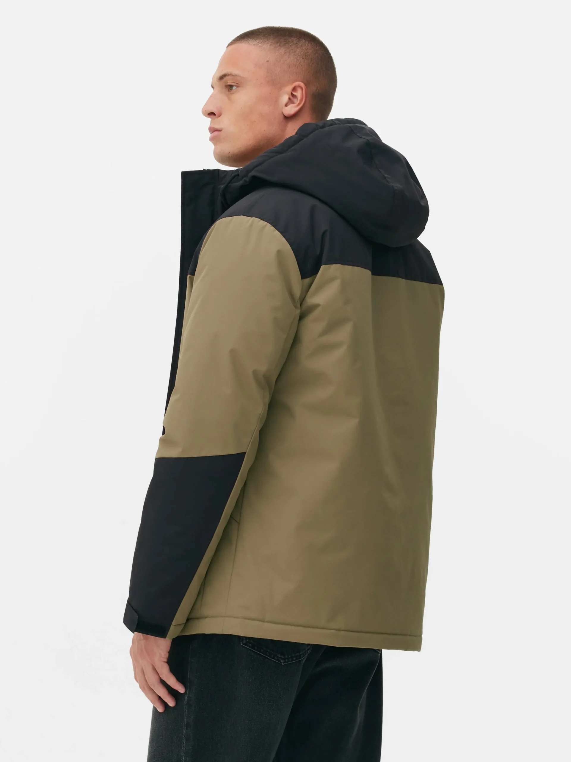 Manteau Court Color Block|Primark Outlet