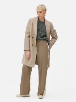 Manteau Croisé En Sergé|Primark Outlet