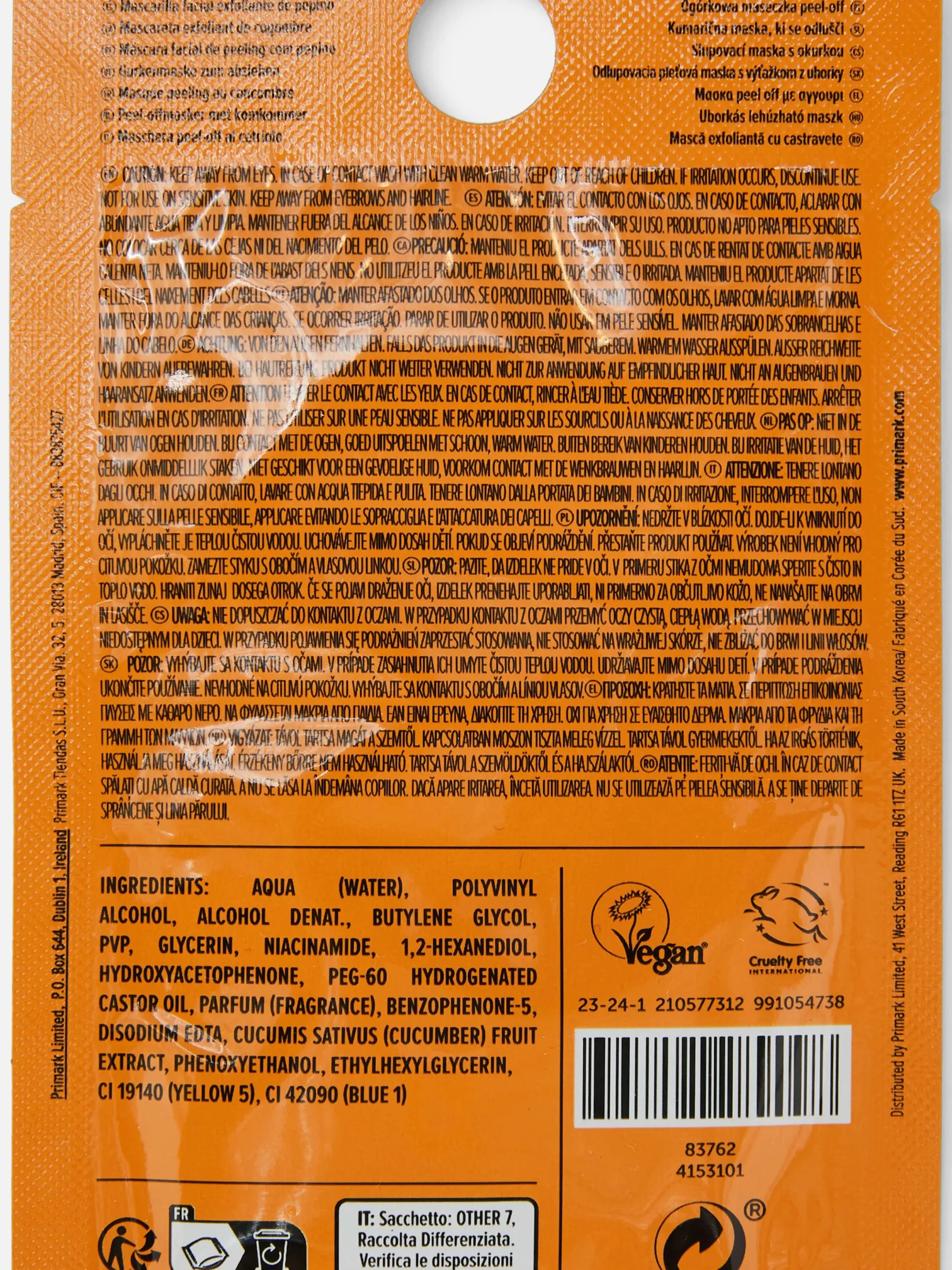 Masque Peel-off Au Concombre PS…|Primark Discount