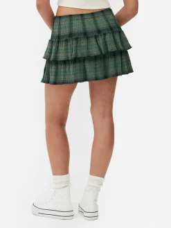Mini-jupe à Carreaux Et à Superpositions|Primark Online