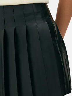 Mini-jupe Plissée En Simili Cuir|Primark Discount
