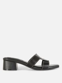 Mules à Talons Avec Bride à Maillon|Primark Clearance