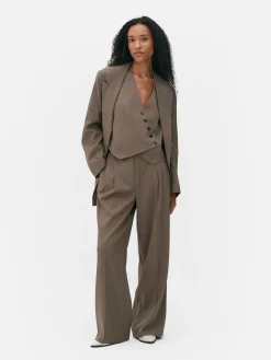 Pantalon Ajusté Plissé Sur Le Devant|Primark Discount