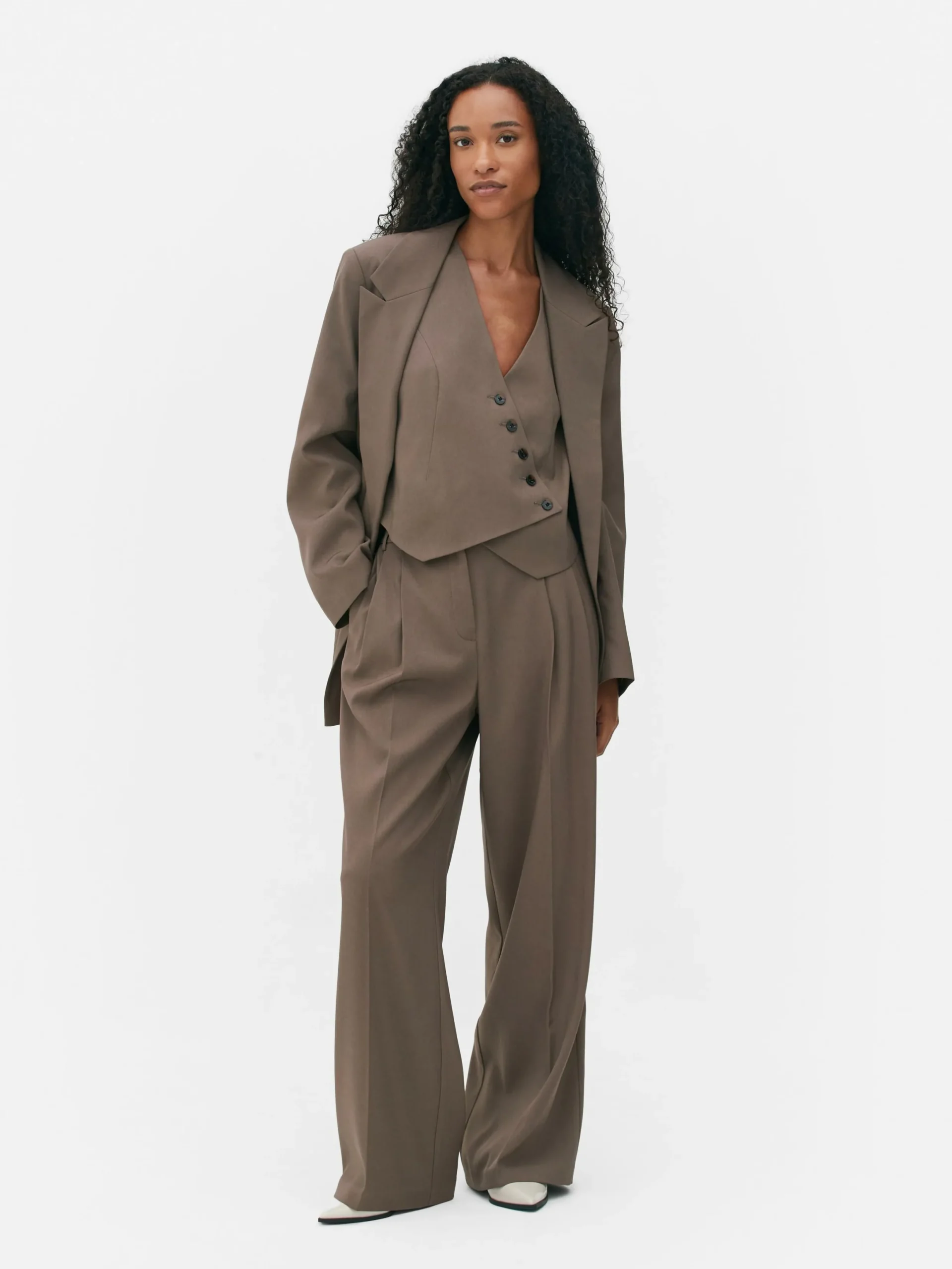 Pantalon Ajusté Plissé Sur Le Devant|Primark Discount