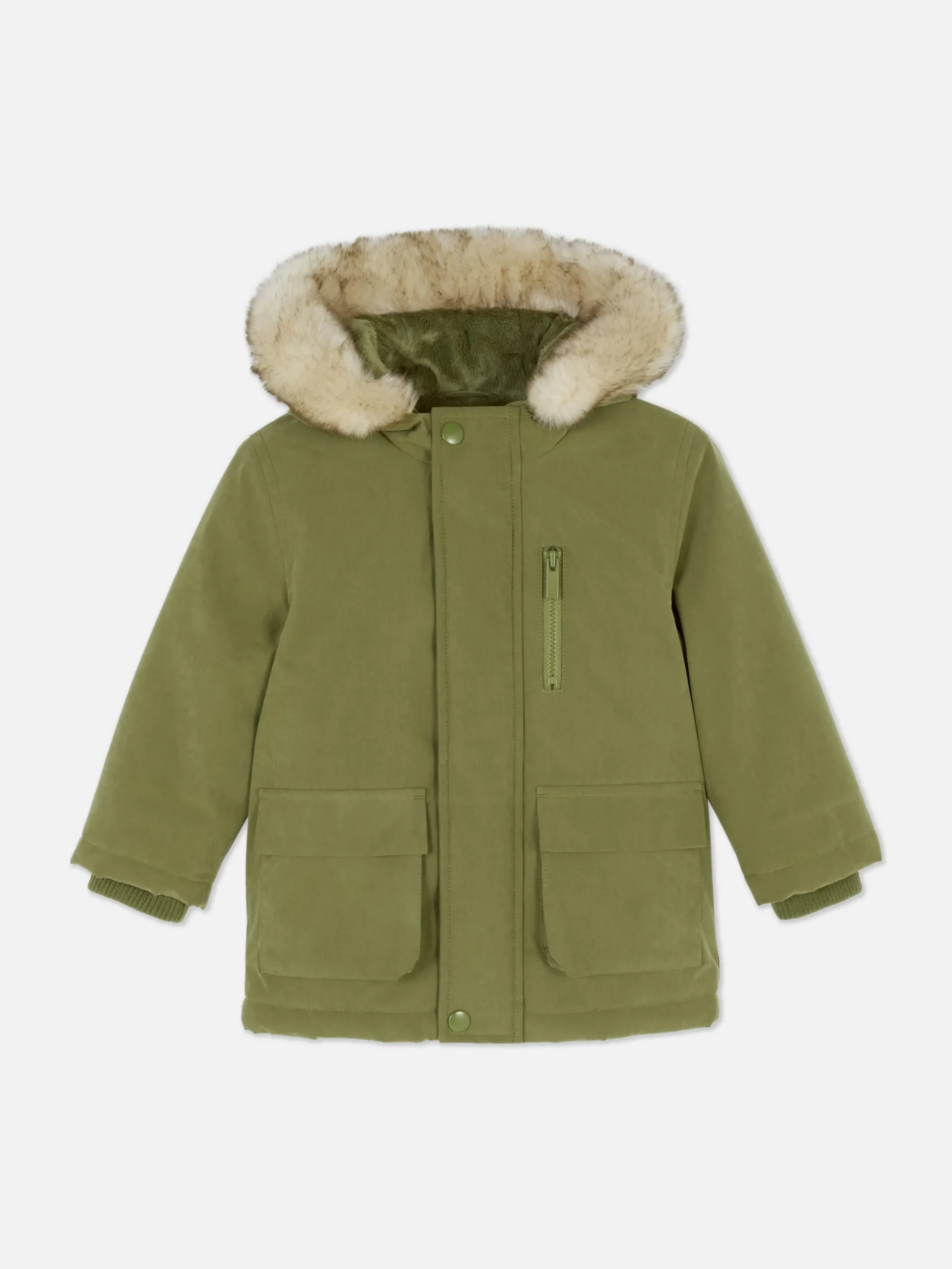 Parka à Capuche En Fausse Fourrure|Primark