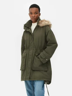 Parka à Capuche En Fausse Fourrure|Primark Online