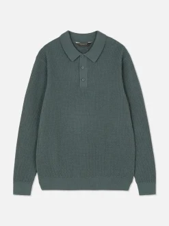 Polo Texturé à Manches Longues|Primark Discount