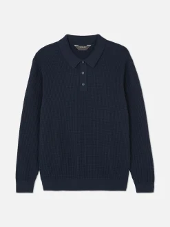 Polo Texturé à Manches Longues|Primark New