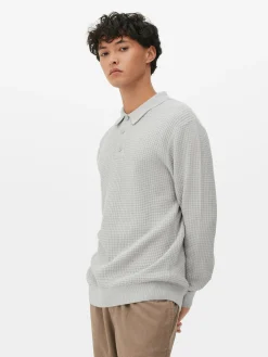 Polo Texturé à Manches Longues|Primark Online