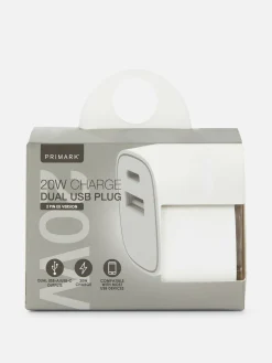 Prise D'adaptateur De Voyage Double à Deux Broches|Primark Discount