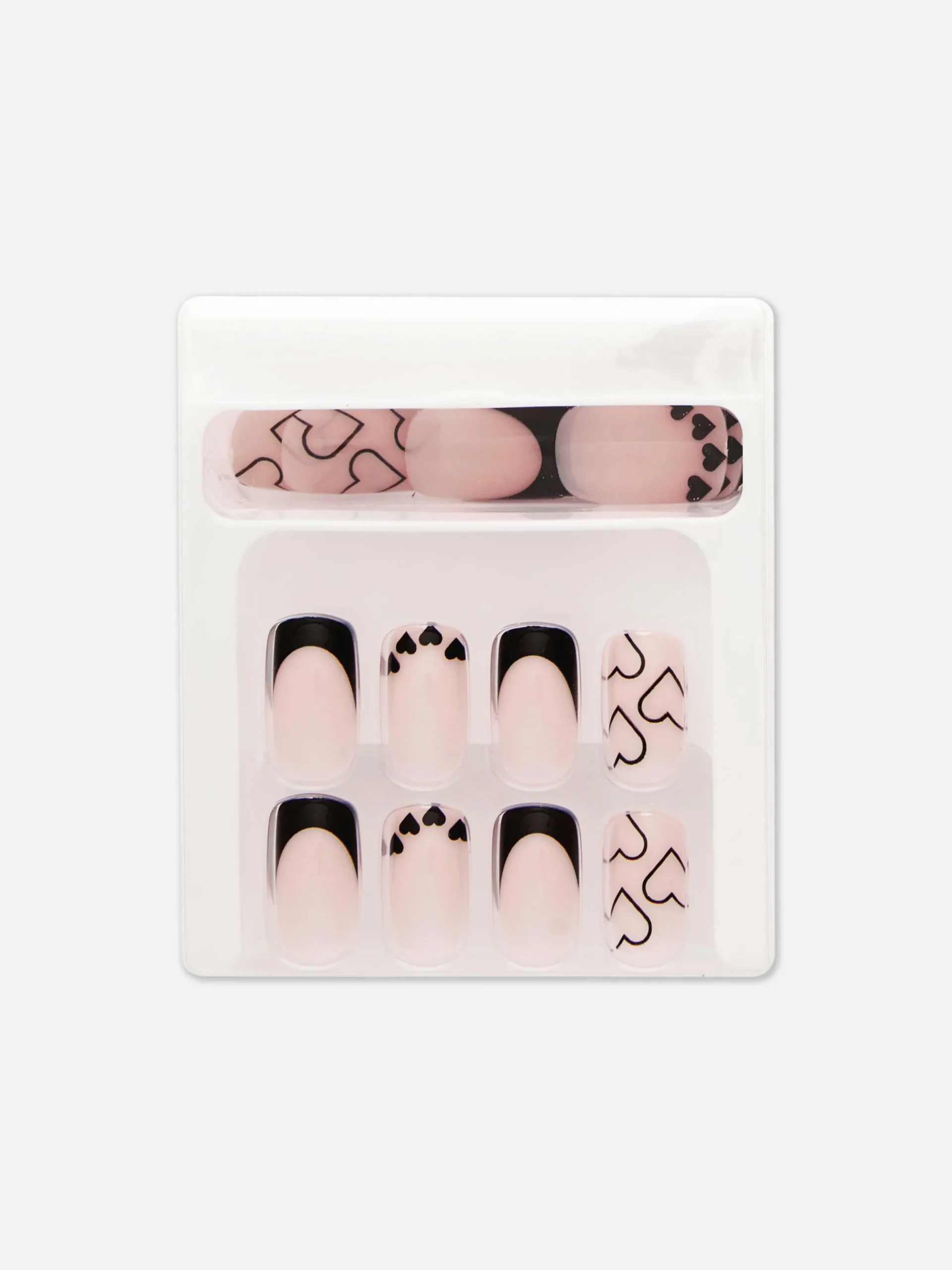 PS... Faux Ongles Carrés Brillants Avec Cœurs|Primark Sale