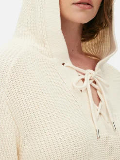 Pull à Capuche à Lacet En Treillage Sur Le Devant|Primark