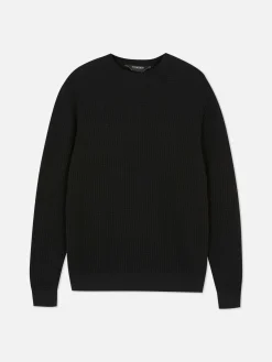 Pull à Col Ras-du-cou En Point De Panier Tressé|Primark New