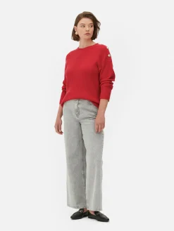 Pull à Col Ras-du-cou Et à Boutons|Primark Online