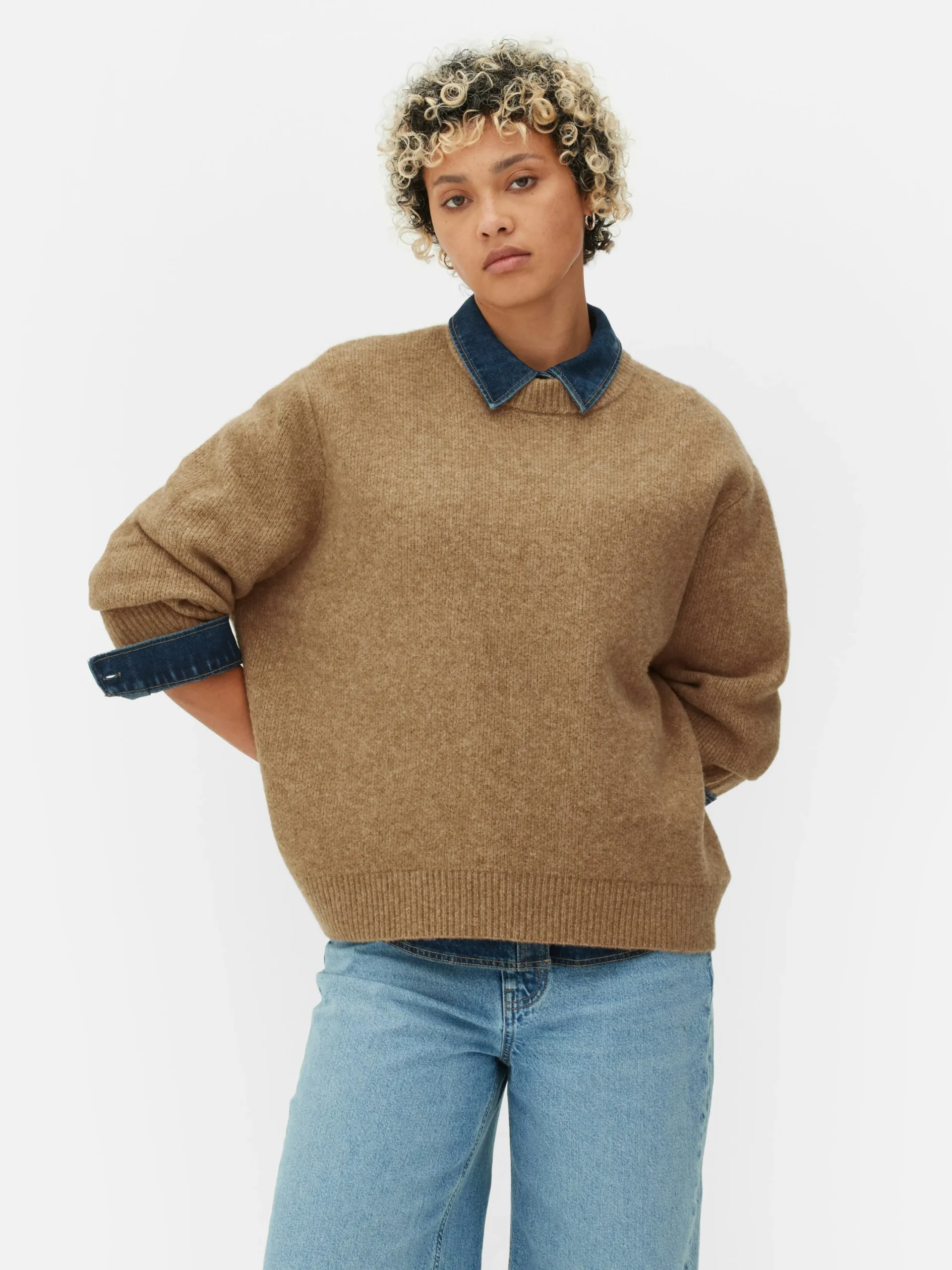 Pull à Col Ras-du-cou Oversize|Primark Hot