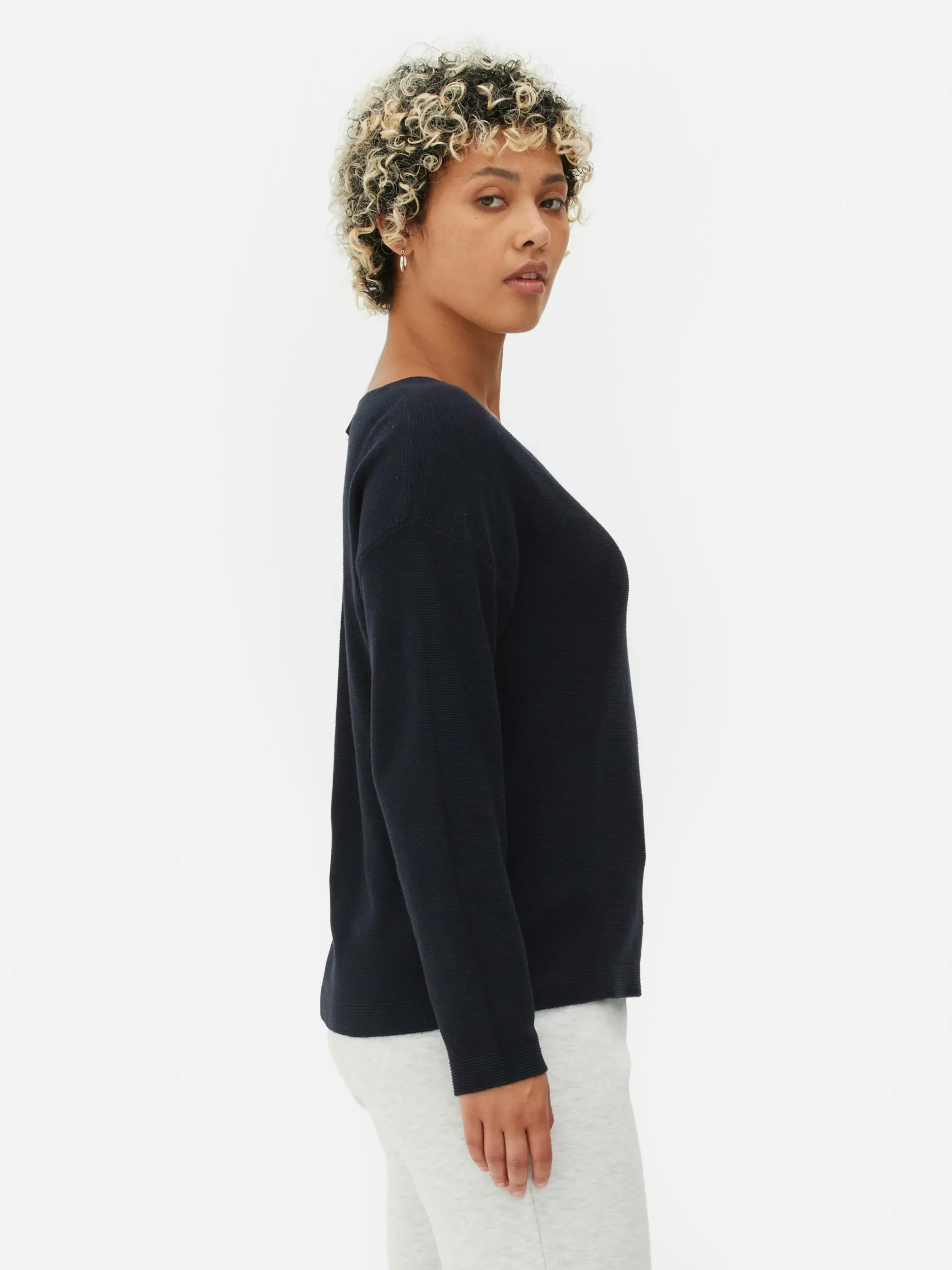 Pull à Manches Longues Et Col Bateau|Primark New