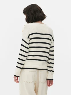 Pull à Rayures Et épaules En Treillage|Primark Outlet