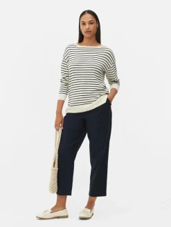 Pull Col Bateau à Rayures En Maille Fine|Primark Outlet