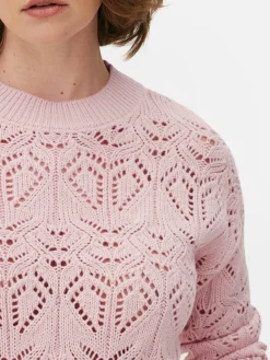 Pull En Maille Ajourée à Col Ras-du-cou|Primark Outlet