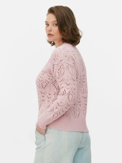 Pull En Maille Ajourée à Col Ras-du-cou|Primark Outlet