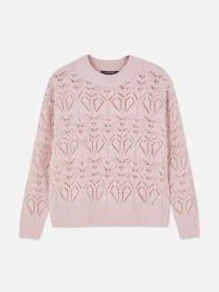 Pull En Maille Ajourée à Col Ras-du-cou|Primark Outlet