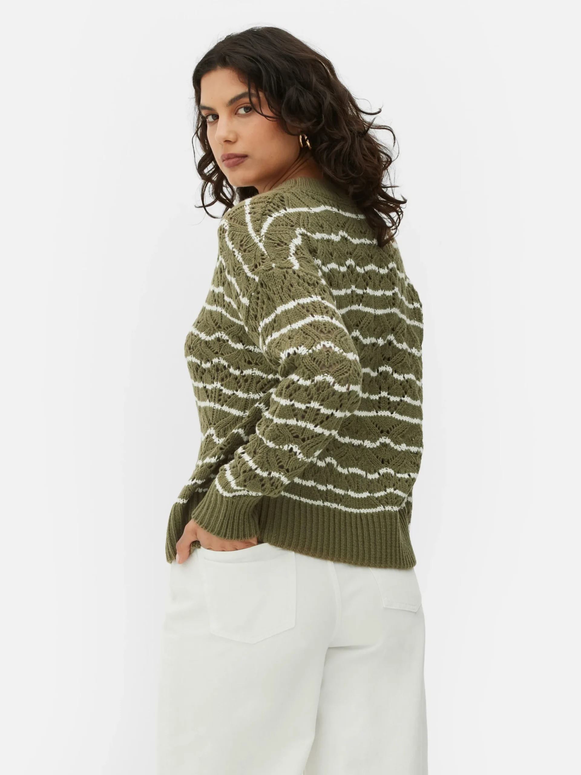 Pull En Maille Ajourée à Col Ras-du-cou|Primark Discount