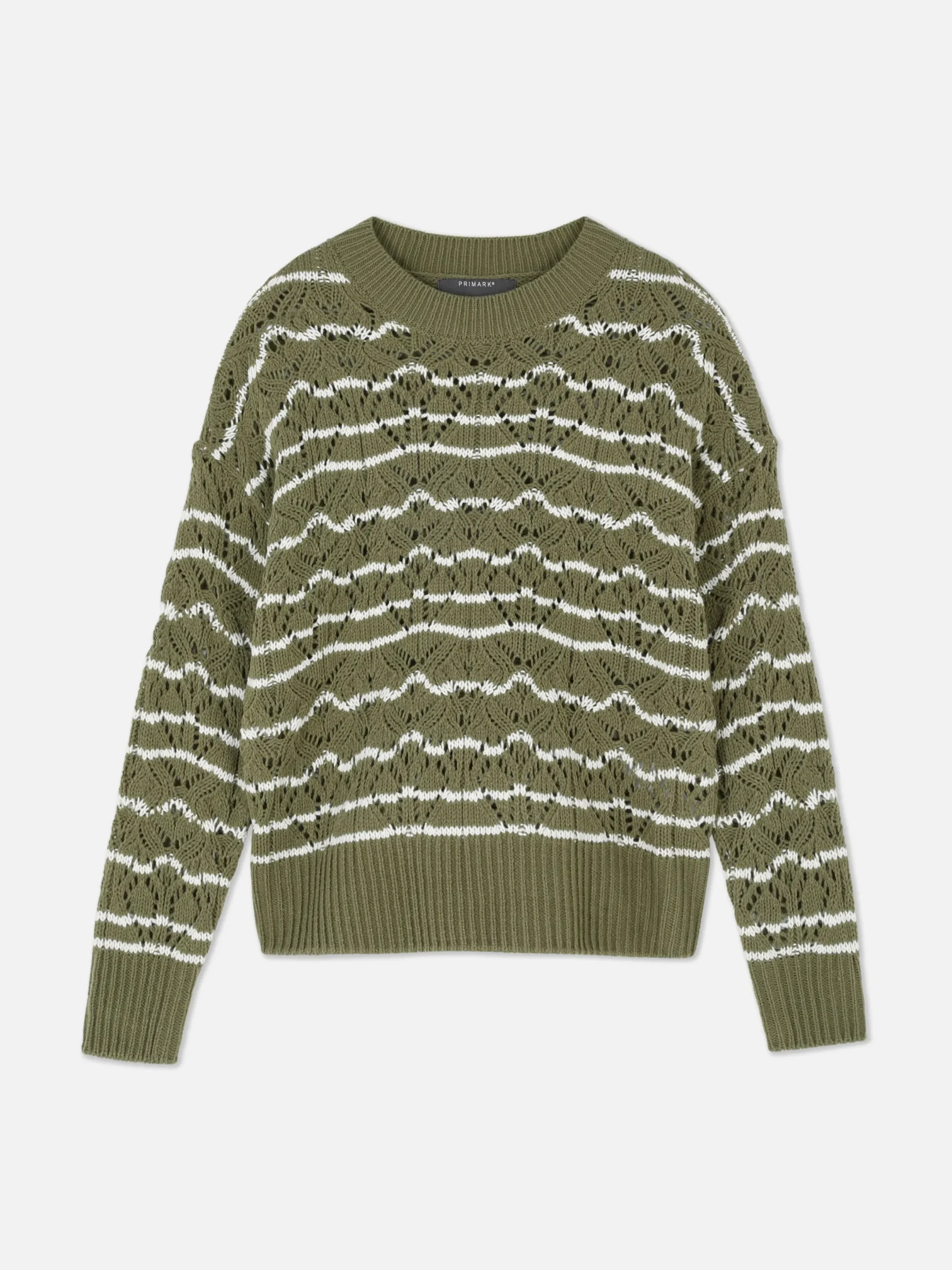 Pull En Maille Ajourée à Col Ras-du-cou|Primark Discount