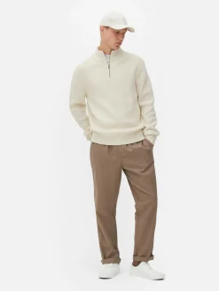 Pull En Maille Côtelée à Col Zippé|Primark Best