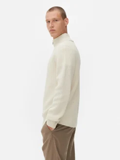 Pull En Maille Côtelée à Col Zippé|Primark Best