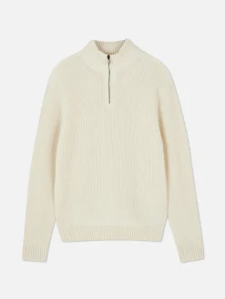 Pull En Maille Côtelée à Col Zippé|Primark Best