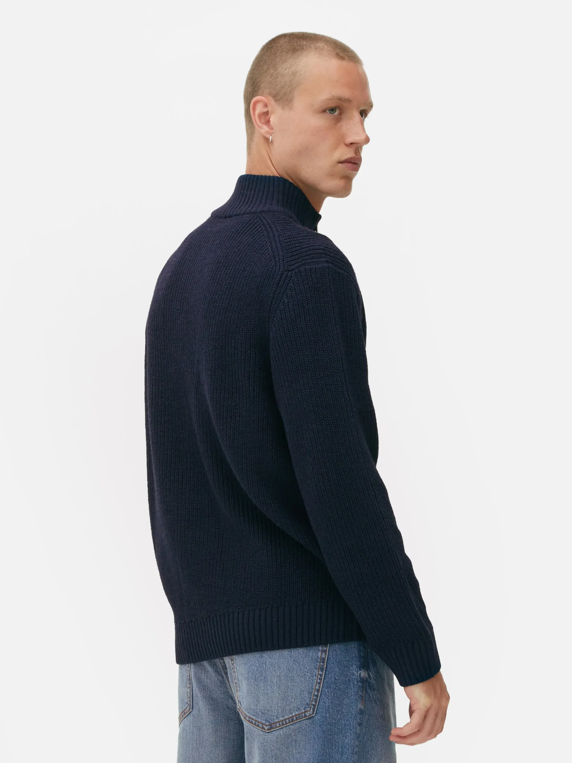 Pull En Maille Côtelée à Col Zippé|Primark Sale