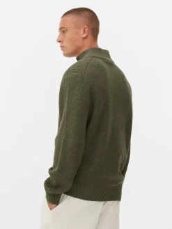 Pull En Maille Côtelée à Col Zippé|Primark Online