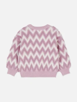 Pull En Maille Duveteuse à Motif Zigzag|Primark New