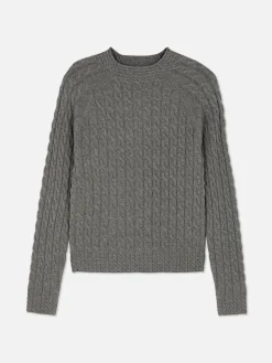 Pull En Maille Torsadée à Col Montant|Primark Clearance