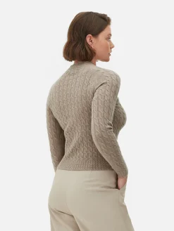 Pull En Maille Torsadée à Col Montant|Primark Outlet