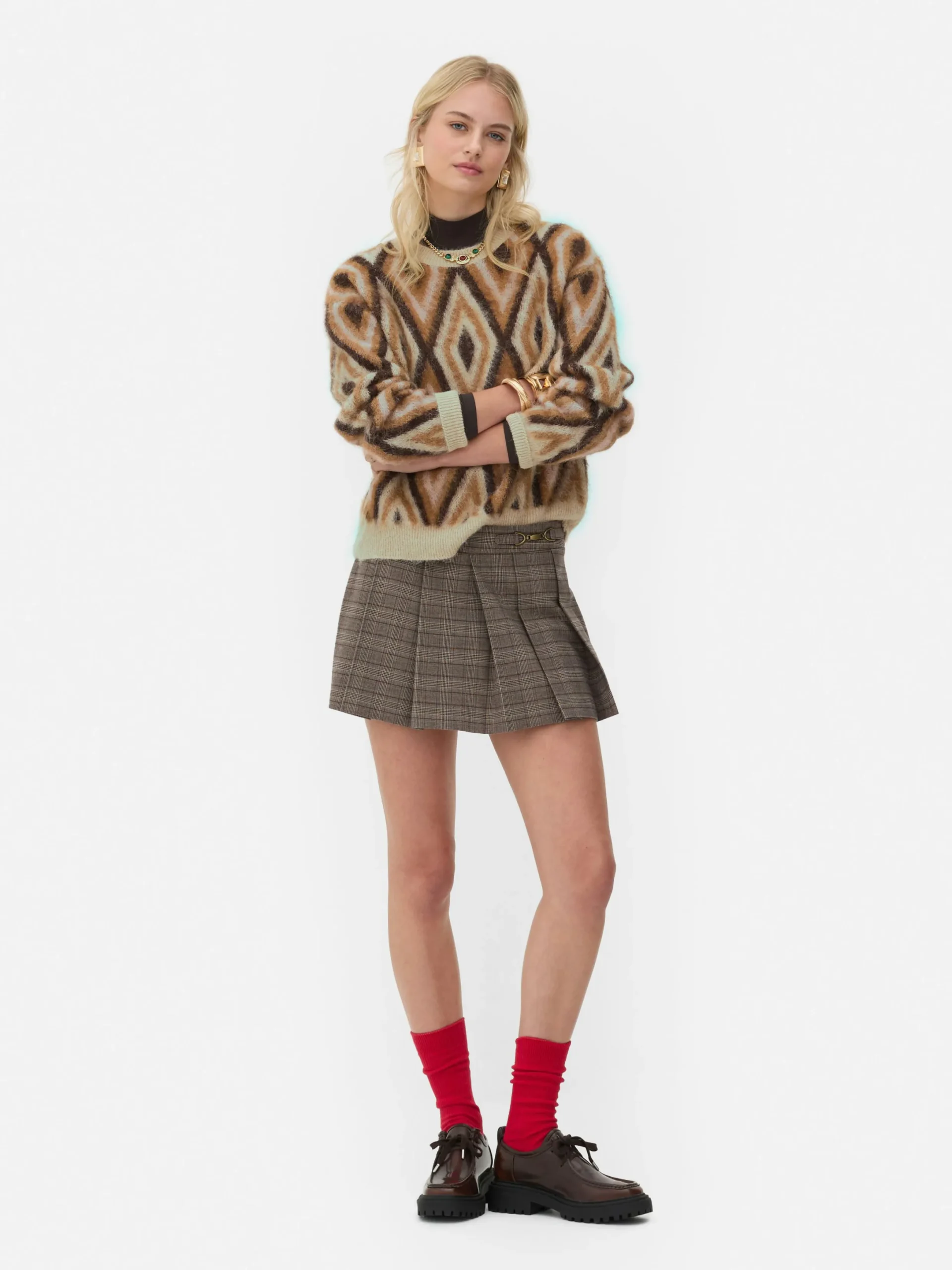 Pull En Tricot à Motif Losange Rita Ora|Primark Online