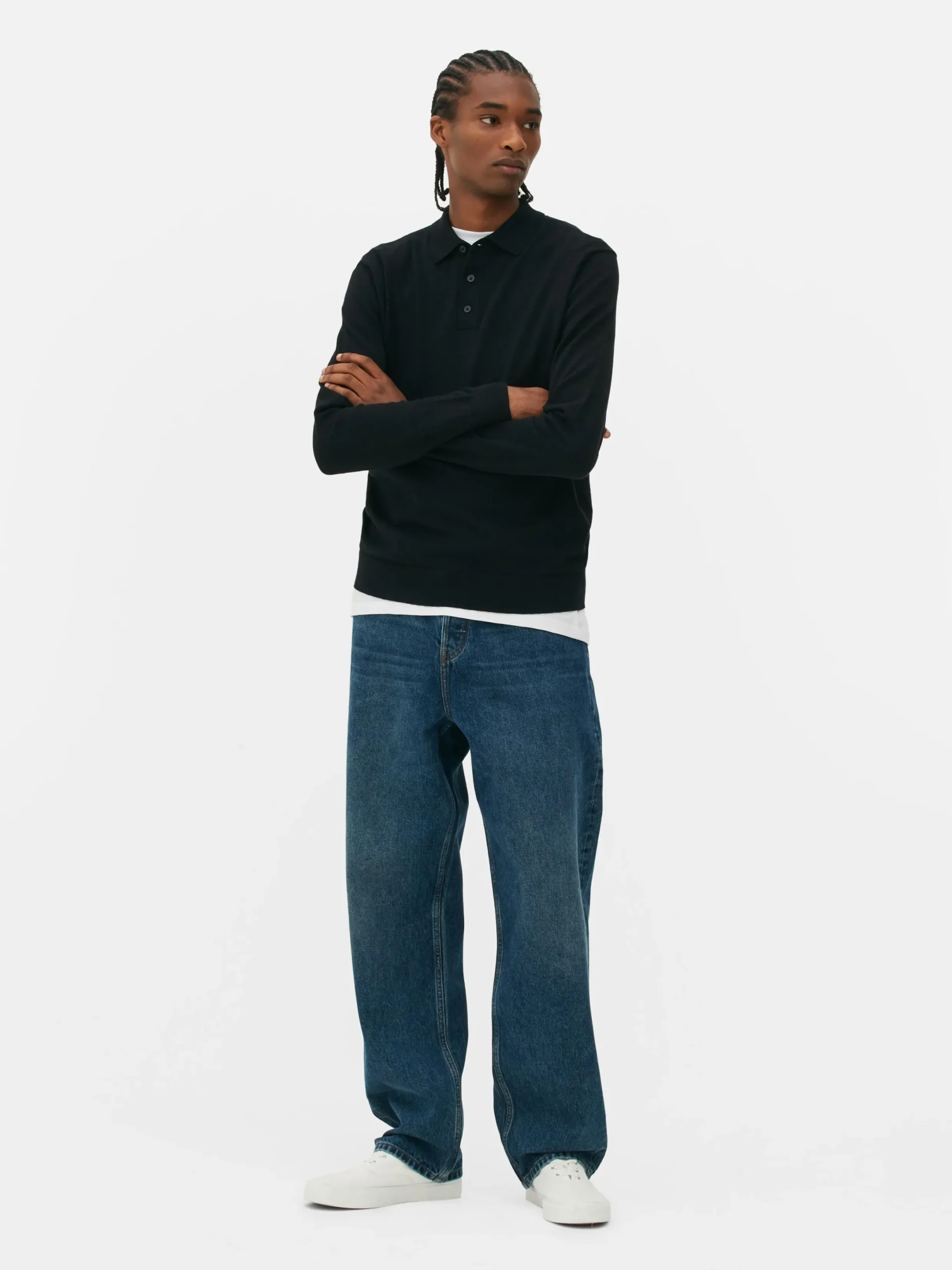 Pull Polo à Manches Longues|Primark New