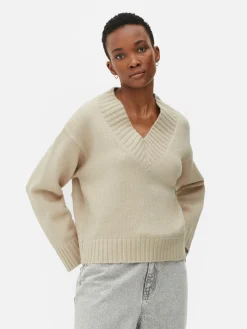 Pull Tricoté épais à Col En V|Primark Sale