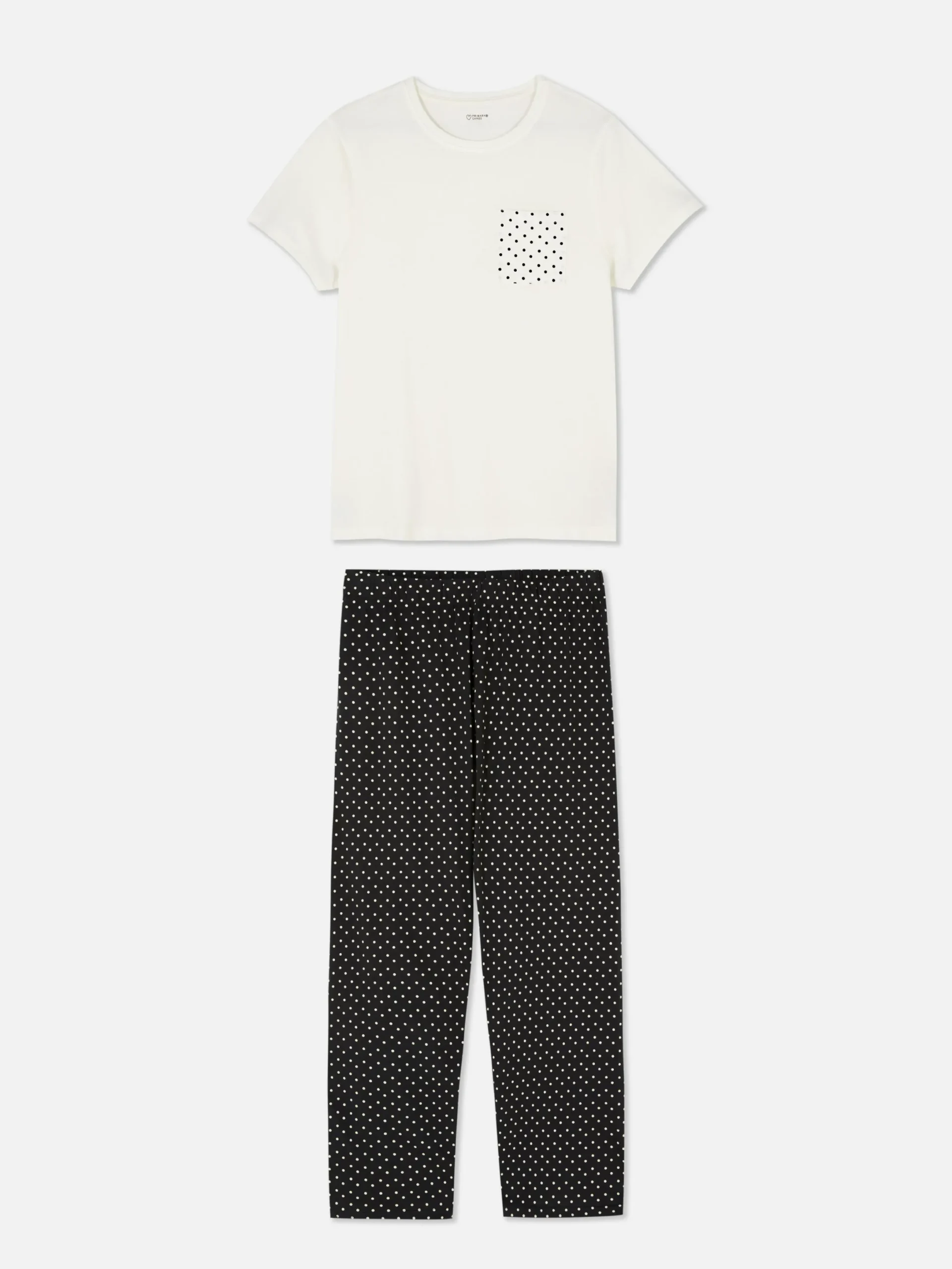 Pyjama à Manches Courtes|Primark Discount